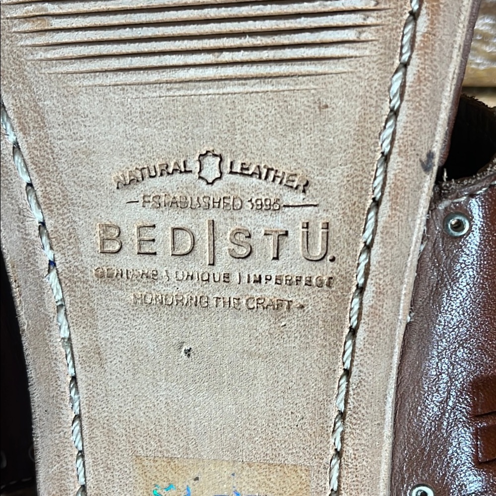 Bed Stu -quality craftsman Brown Leather Sandals size 6.5 unworn - Picture 10 of 12